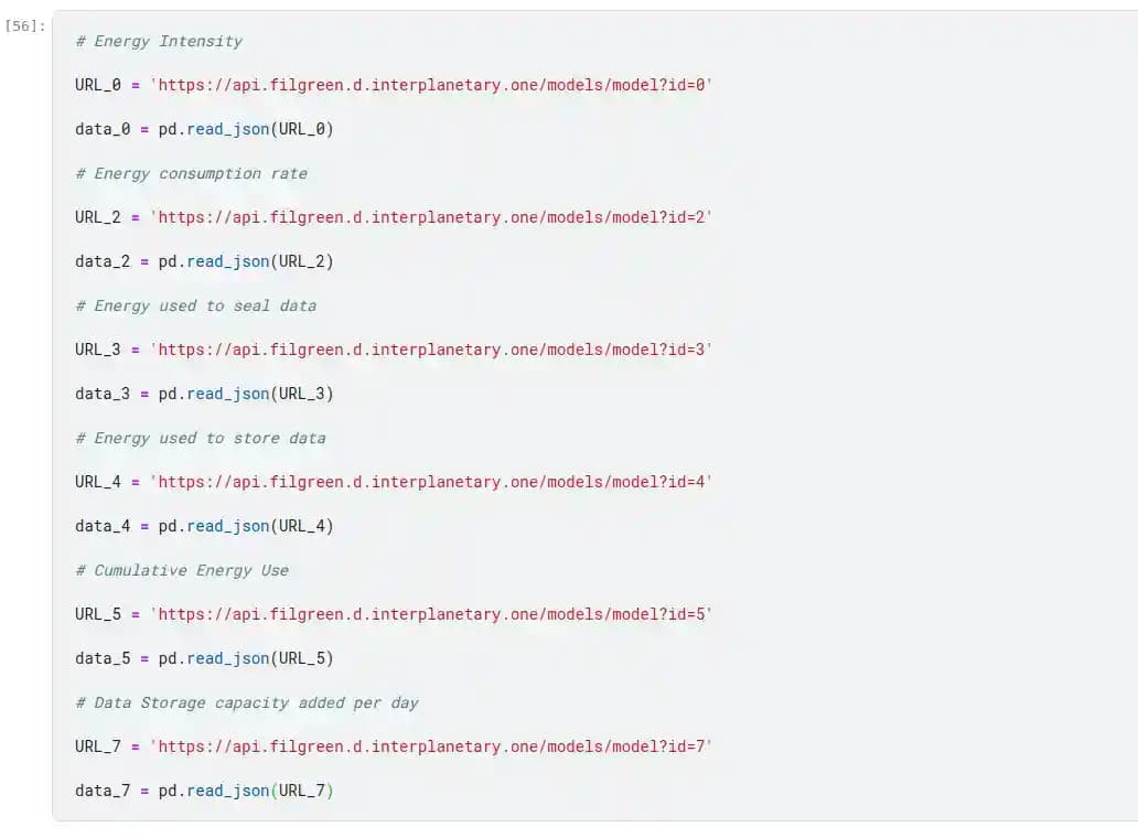 Filecoin Green Energy Consumption API Data Transformation